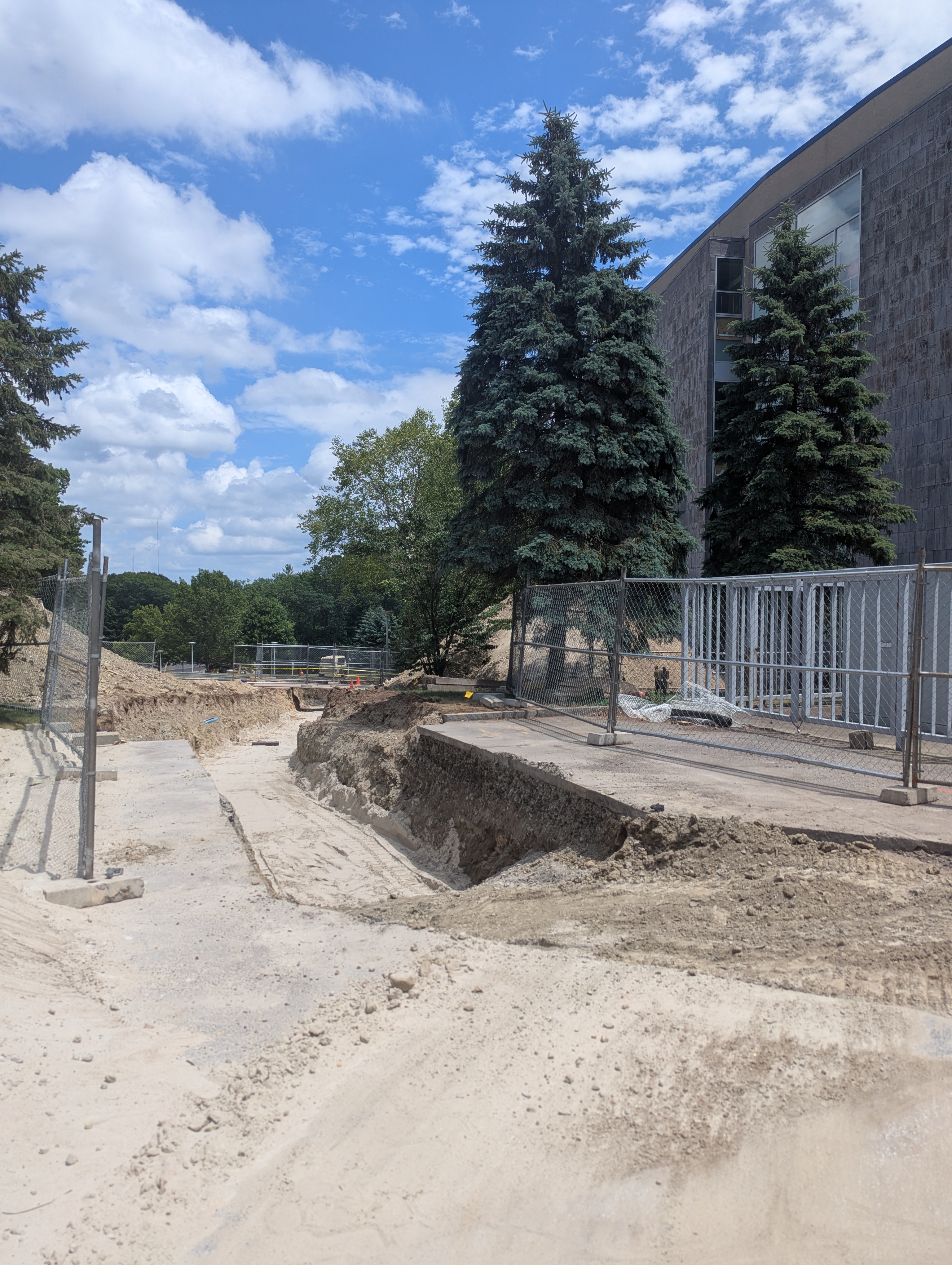 Excavation on back side of MAC