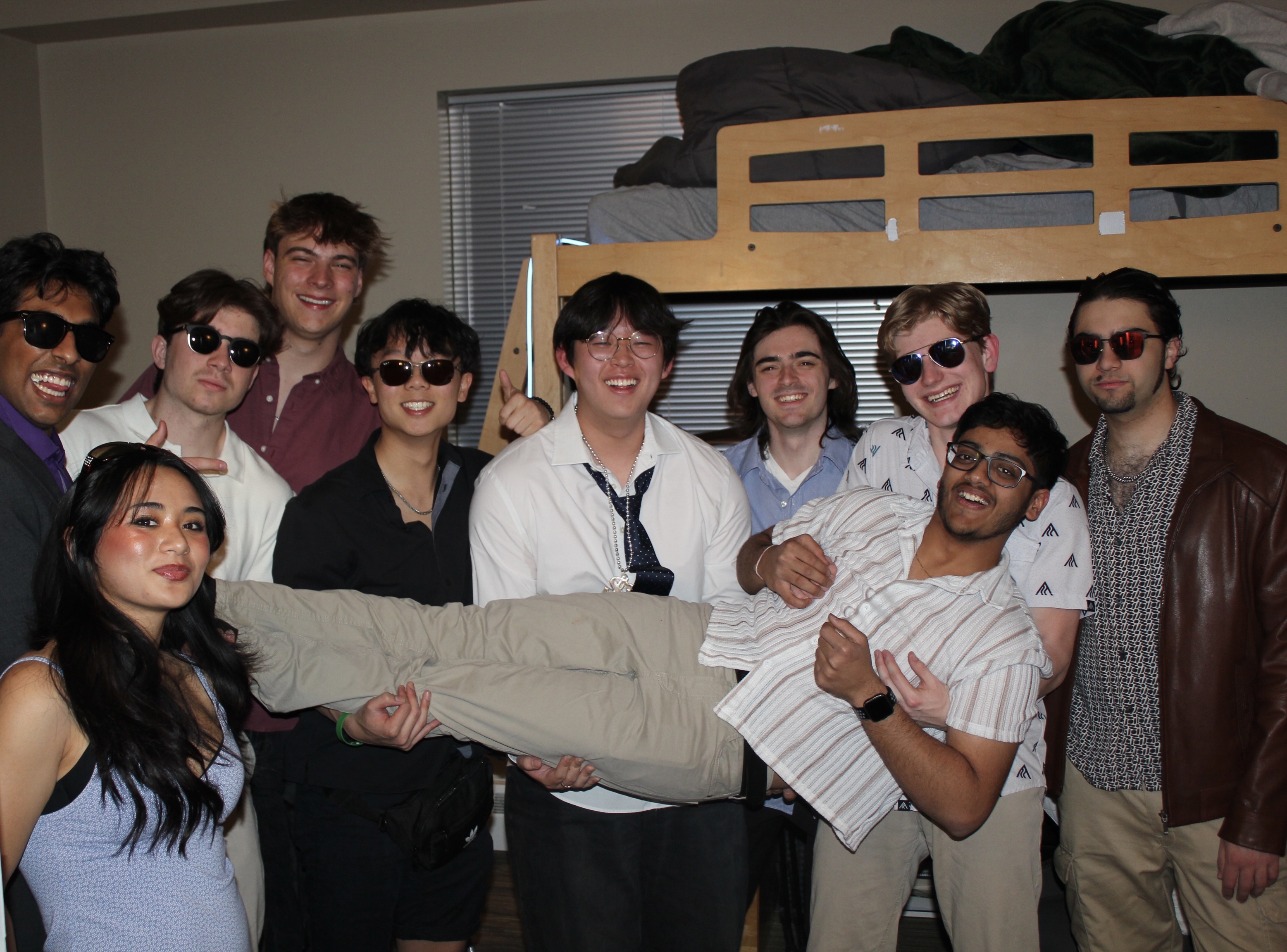 Oliners dressed up for Casino Night