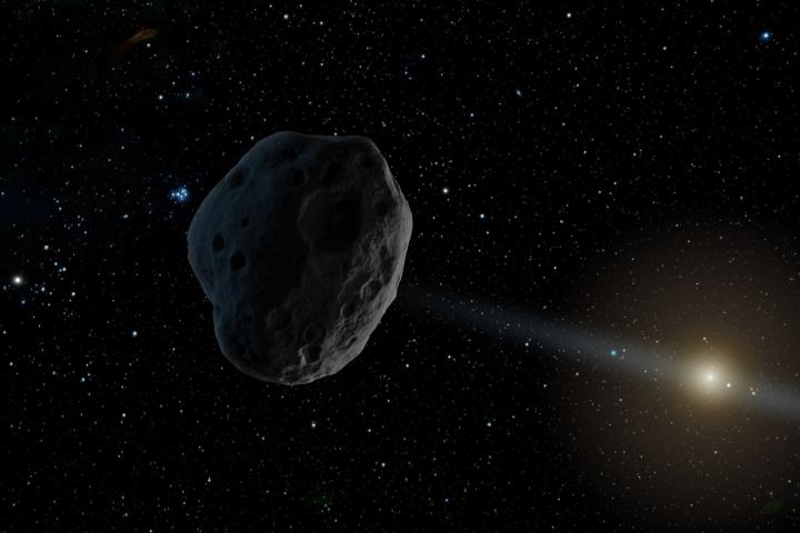 A photo of an asteroid in the solar system