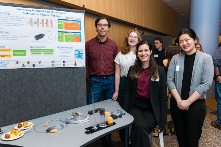Boston Scientific SCOPE Team 2024 Summit Students posing in front of project poster at Summit