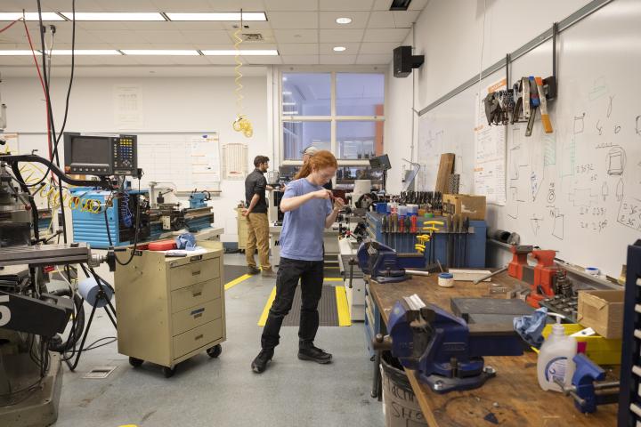Design for Manufacturing, students working in the shop