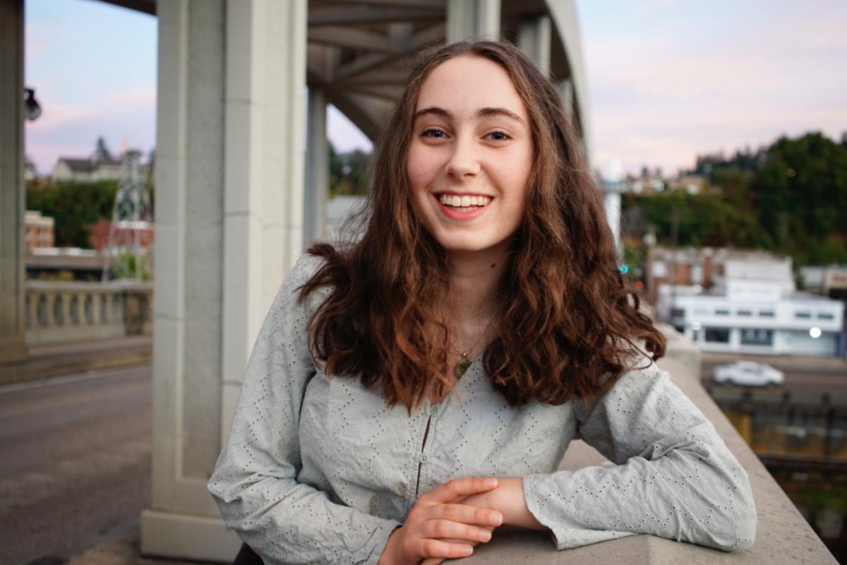 Female student smiling