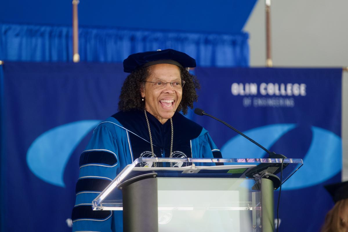 President Gilda Barabino speaking at commencement President Gilda Barabino speaking at commencement