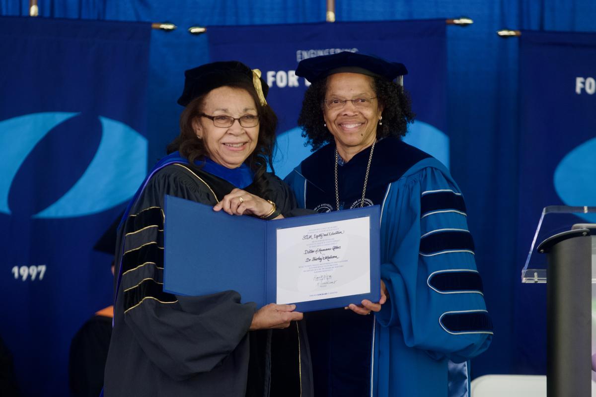 Shirley Malcom at commencement Shirley Malcom at commencement