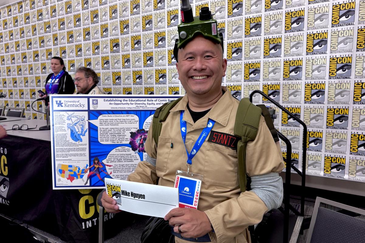 Mike Nguyen, Director of Institutional Research & Decision Support, at Comic-Con Mike Nguyen, Director of Institutional Research & Decision Support, at Comic-Con