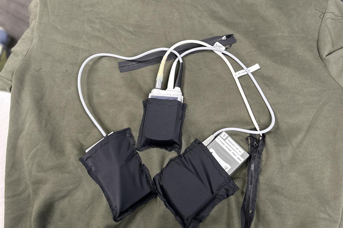 The assistive technology prototype device designed by Olin students for LVAD users. The assistive technology prototype device designed by Olin students for LVAD users.