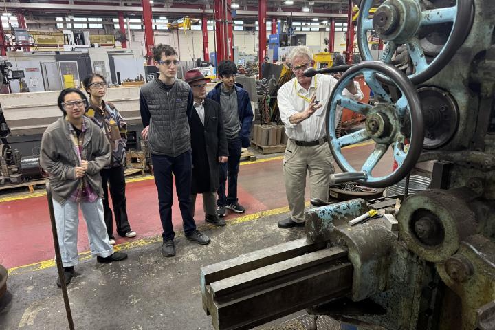 Students in Coby Unger's How-It’s-Made IRL Co-Curricular at the MBTA. 