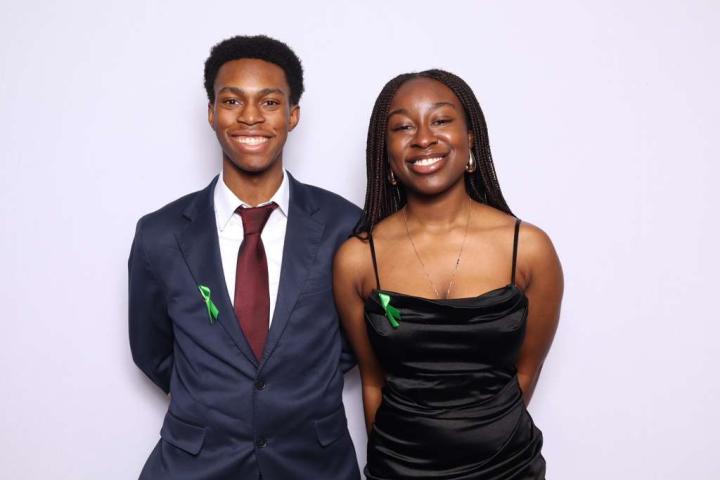 John Chandler and Esther Aduamah at the 2026 NSBE Inspire STEM Gala in Boston. 