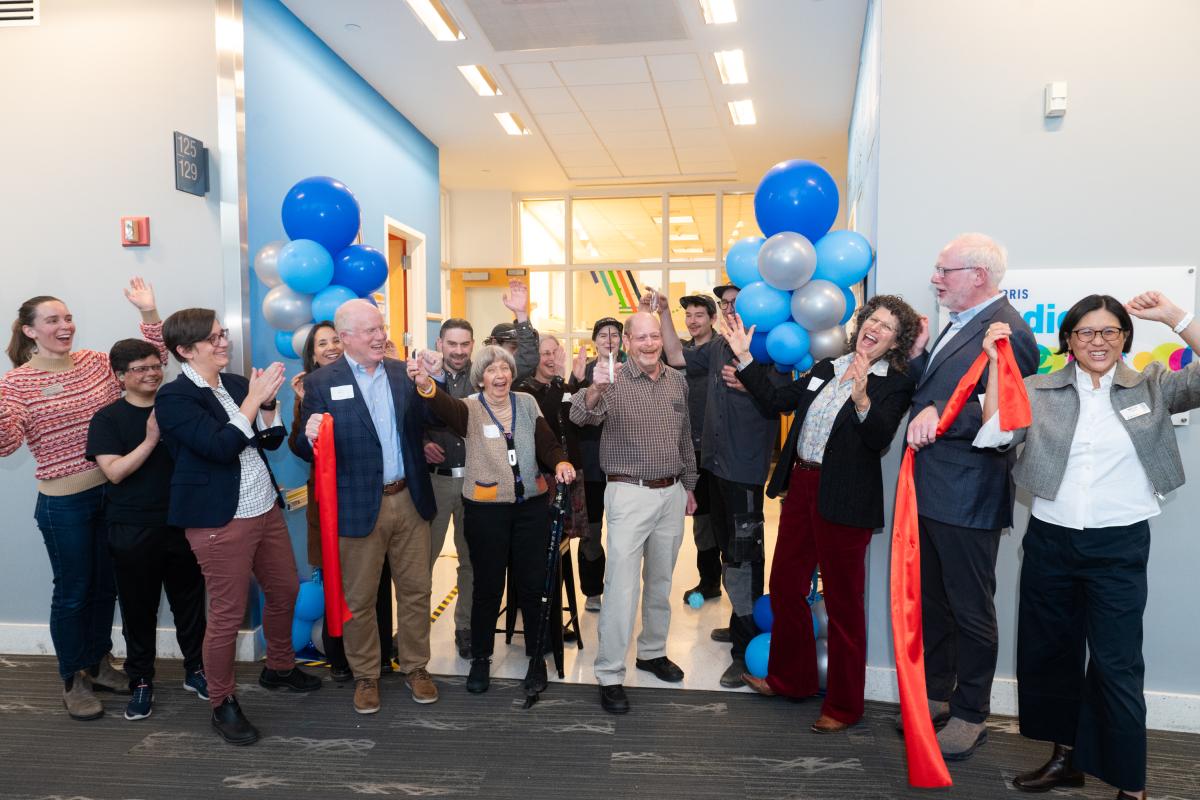 Members of the Olin community celebrate at two recent ribbon cuttings for new spaces on campus.