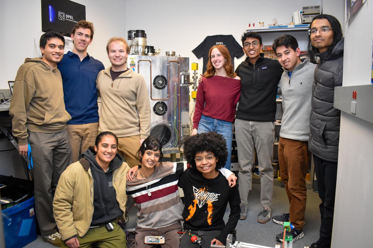 Olin OPEL project team members pose together for a group photo.