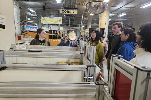 Students learning about the Kodak manufacturing process. 