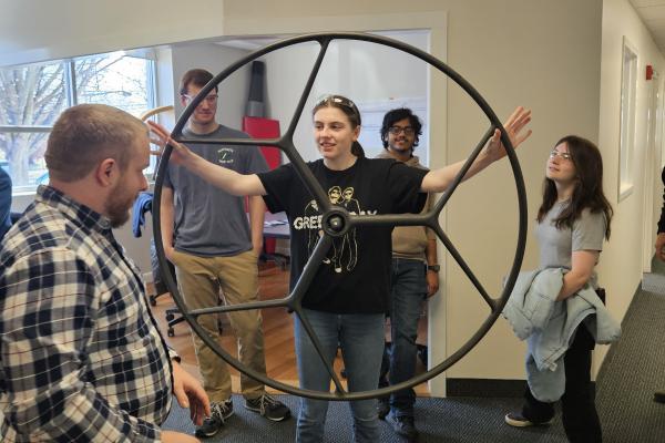 Students learn about The Moore Brothers Company manufacturing process. 